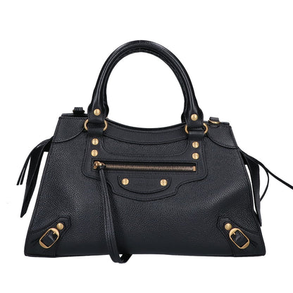 BALENCIAGA バレンシアガ 美品 638521 ネオ クラシック シティスモール グレインレザー 2WAY ハンドバッグ