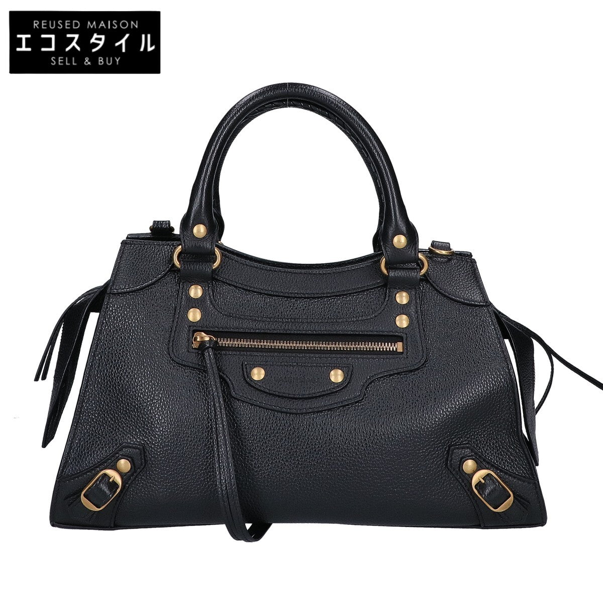 BALENCIAGA バレンシアガ 美品 638521 ネオ クラシック シティスモール グレインレザー 2WAY ハンドバッグ