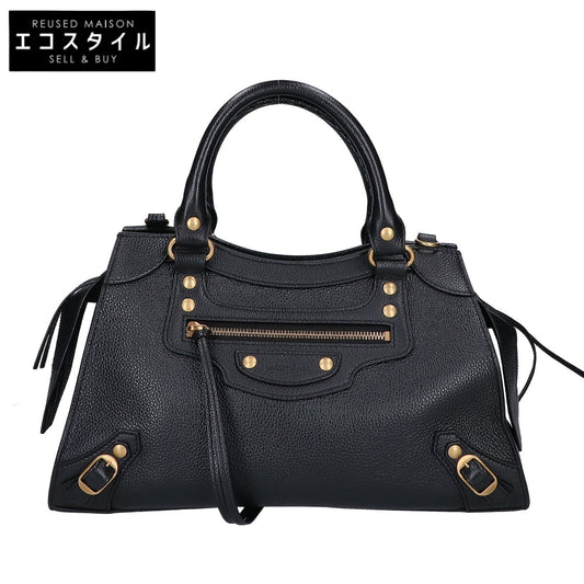 BALENCIAGA バレンシアガ 美品 638521 ネオ クラシック シティスモール グレインレザー 2WAY ハンドバッグ