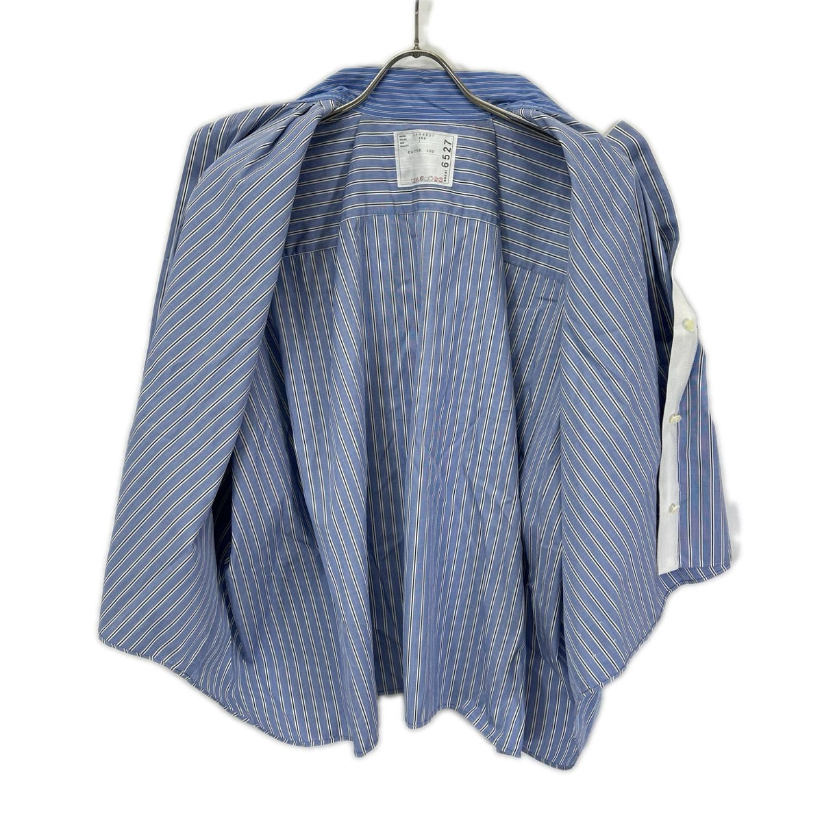 sacai サカイ ×Thomas Mason ブルー 23-06527 ストライプ シャツ トップス