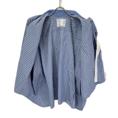 sacai サカイ ×Thomas Mason ブルー 23-06527 ストライプ シャツ トップス