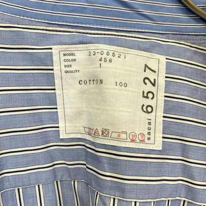 sacai サカイ ×Thomas Mason ブルー 23-06527 ストライプ シャツ トップス