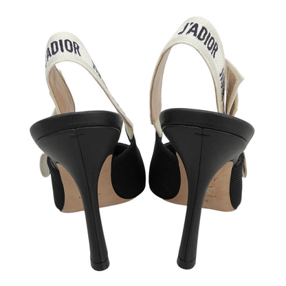 DIOR ディオール J'ADIOR スリングバックパンプス シューズ レディース ブラック 38 KDC201TFL_S900 シューズ