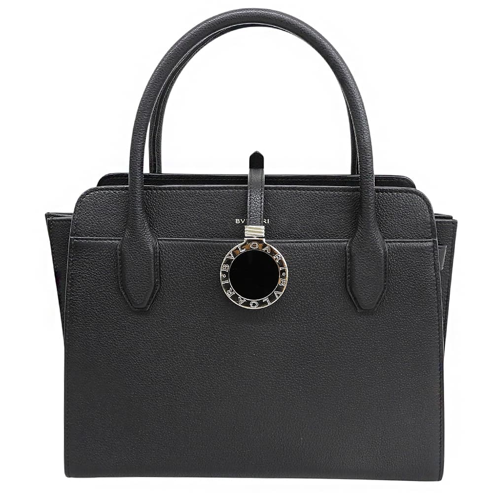 BVLGARI ブルガリ アルバ オールレザー ハンドバッグ レディース ブラック ハンドバッグ