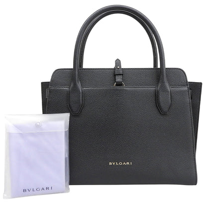 BVLGARI ブルガリ アルバ オールレザー ハンドバッグ レディース ブラック ハンドバッグ