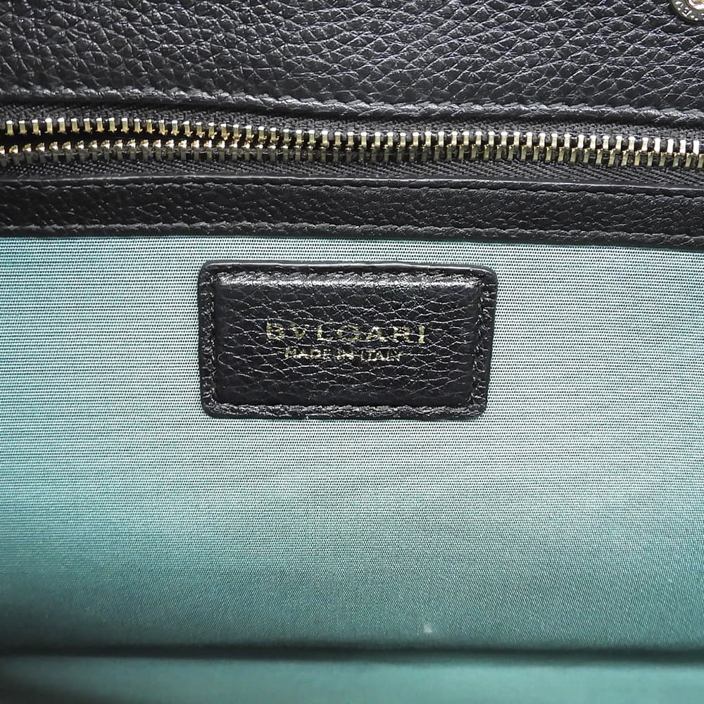 BVLGARI ブルガリ アルバ オールレザー ハンドバッグ レディース ブラック ハンドバッグ