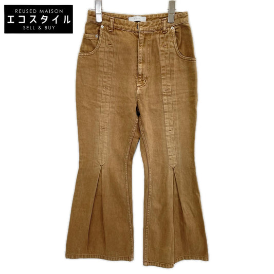MURRAL ミューラル ブラウン MU22FW-1205 タックフレアデニム ボトムス