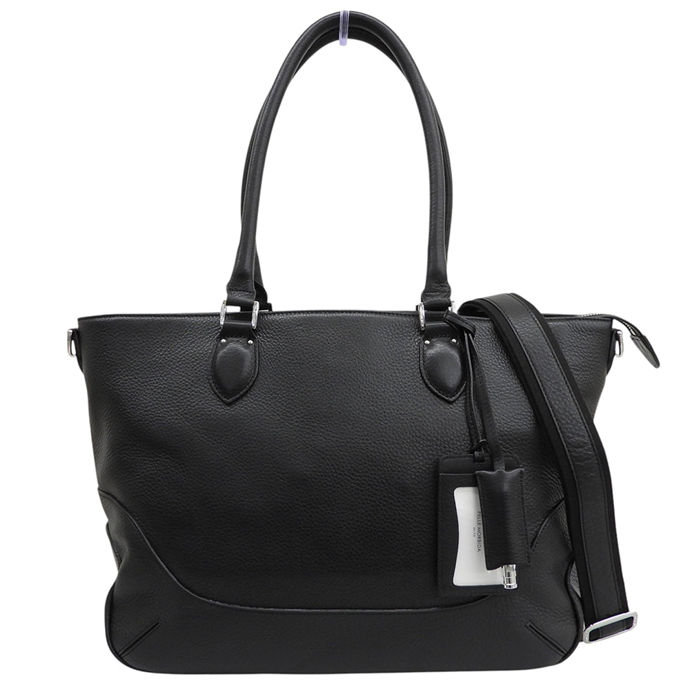 PELLE MORBIDA ペッレモルビダ 美品 メイデンボヤージュ レザー トートバッグ メンズ ブラック MB048A トートバッグ