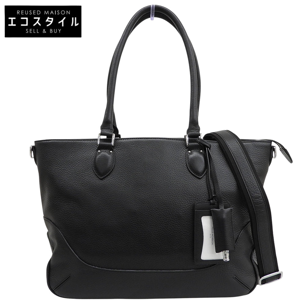 PELLE MORBIDA ペッレモルビダ 美品 メイデンボヤージュ レザー トートバッグ メンズ ブラック MB048A トートバッグ