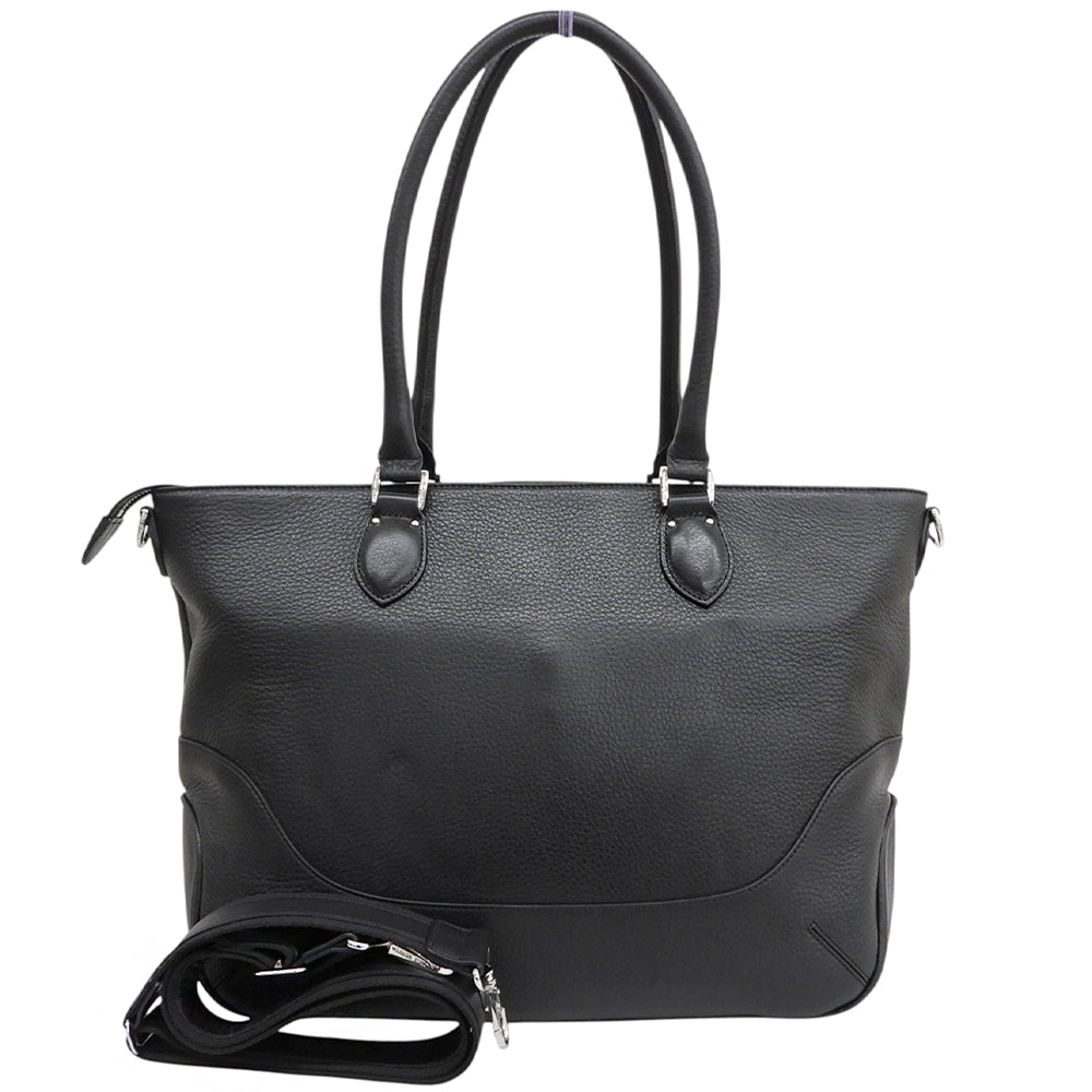PELLE MORBIDA ペッレモルビダ 美品 メイデンボヤージュ レザー トートバッグ メンズ ブラック MB048A トートバッグ