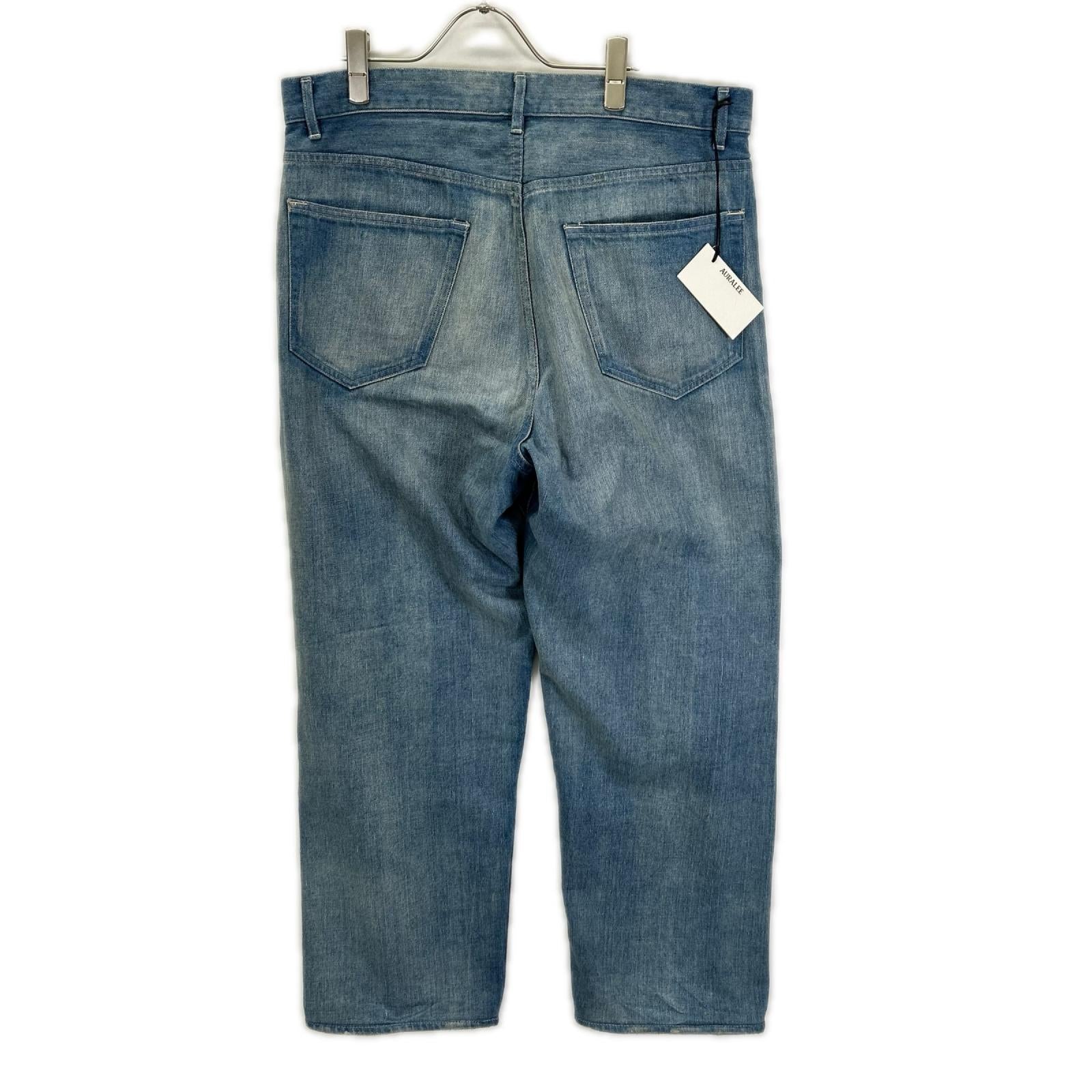 AURALEE オーラリー SELVEDGE FADED LIGHT DENIM WIDE PANTS ボトムス