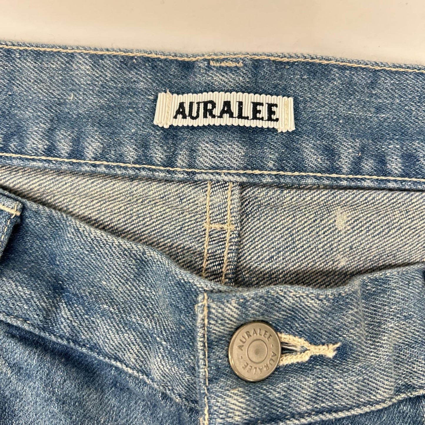 AURALEE オーラリー SELVEDGE FADED LIGHT DENIM WIDE PANTS ボトムス