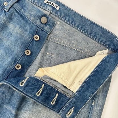 AURALEE オーラリー SELVEDGE FADED LIGHT DENIM WIDE PANTS ボトムス
