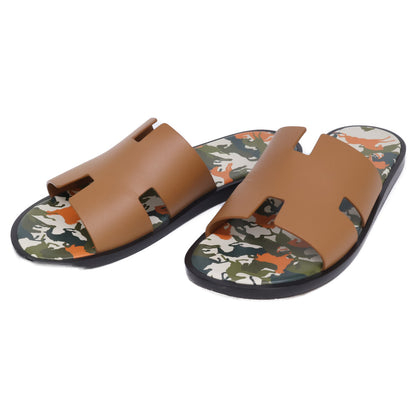 HERMES エルメス 242878Z イズミール ホースカモフラージュ サンダル シューズ