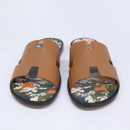 HERMES エルメス 242878Z イズミール ホースカモフラージュ サンダル シューズ
