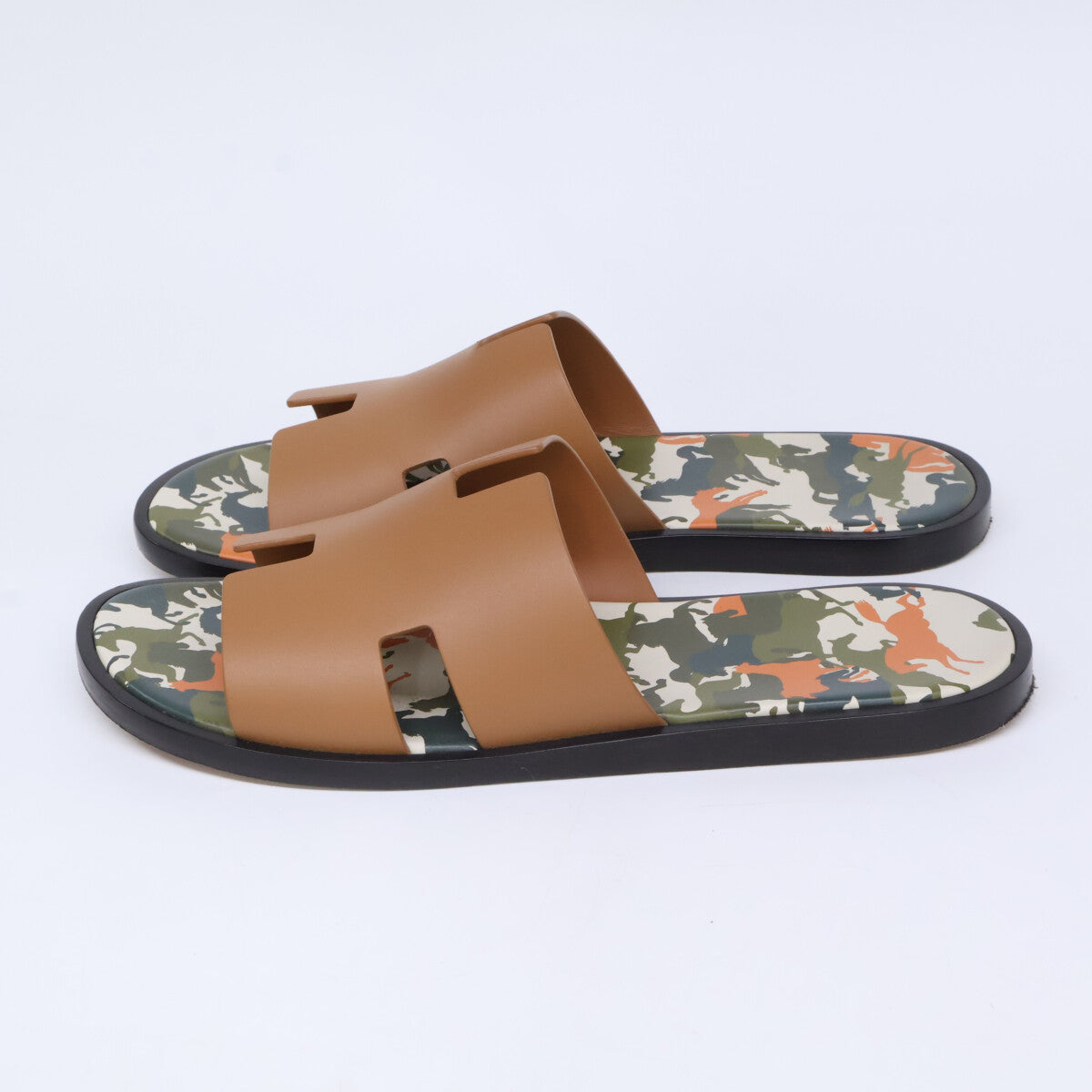 HERMES エルメス 242878Z イズミール ホースカモフラージュ サンダル シューズ