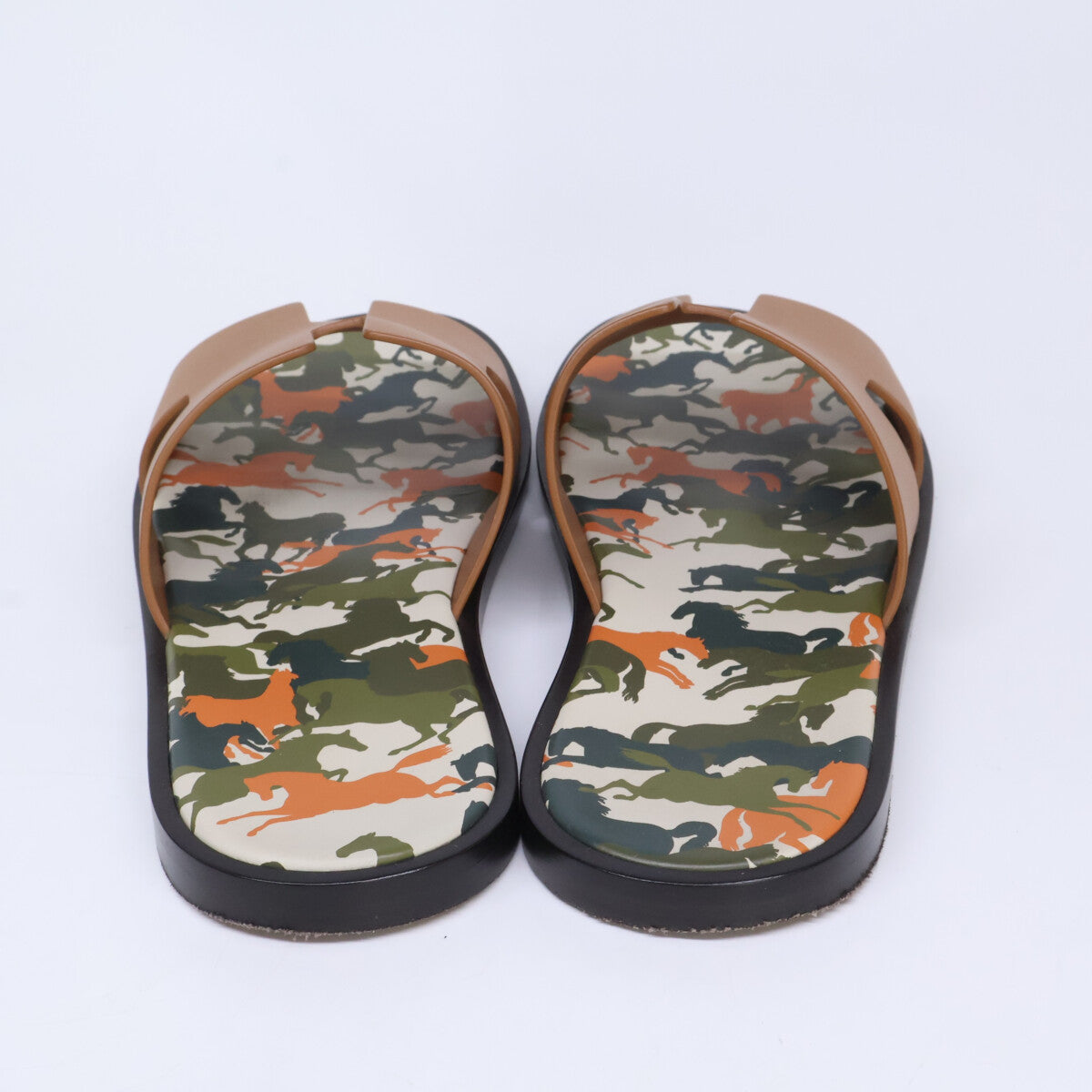 HERMES エルメス 242878Z イズミール ホースカモフラージュ サンダル シューズ