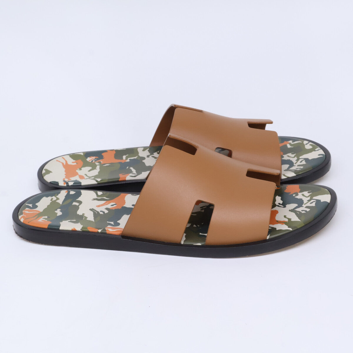 HERMES エルメス 242878Z イズミール ホースカモフラージュ サンダル シューズ