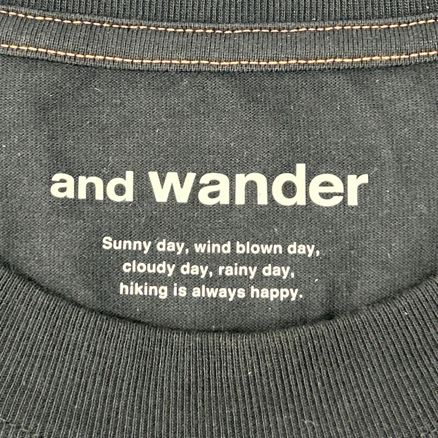 and wander アンドワンダー ×ROA 574‐6184517 ROA ブラック Tシャツ トップス
