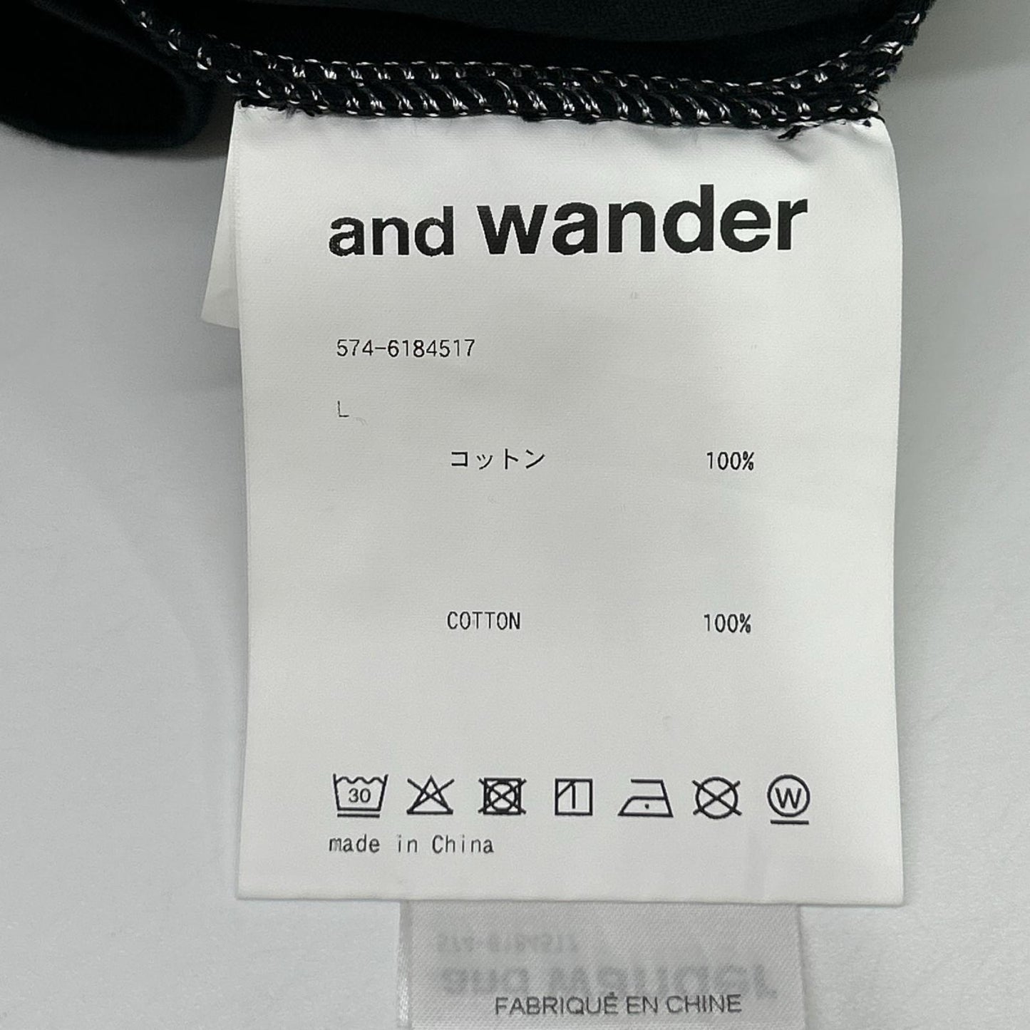 and wander アンドワンダー ×ROA 574‐6184517 ROA ブラック Tシャツ トップス