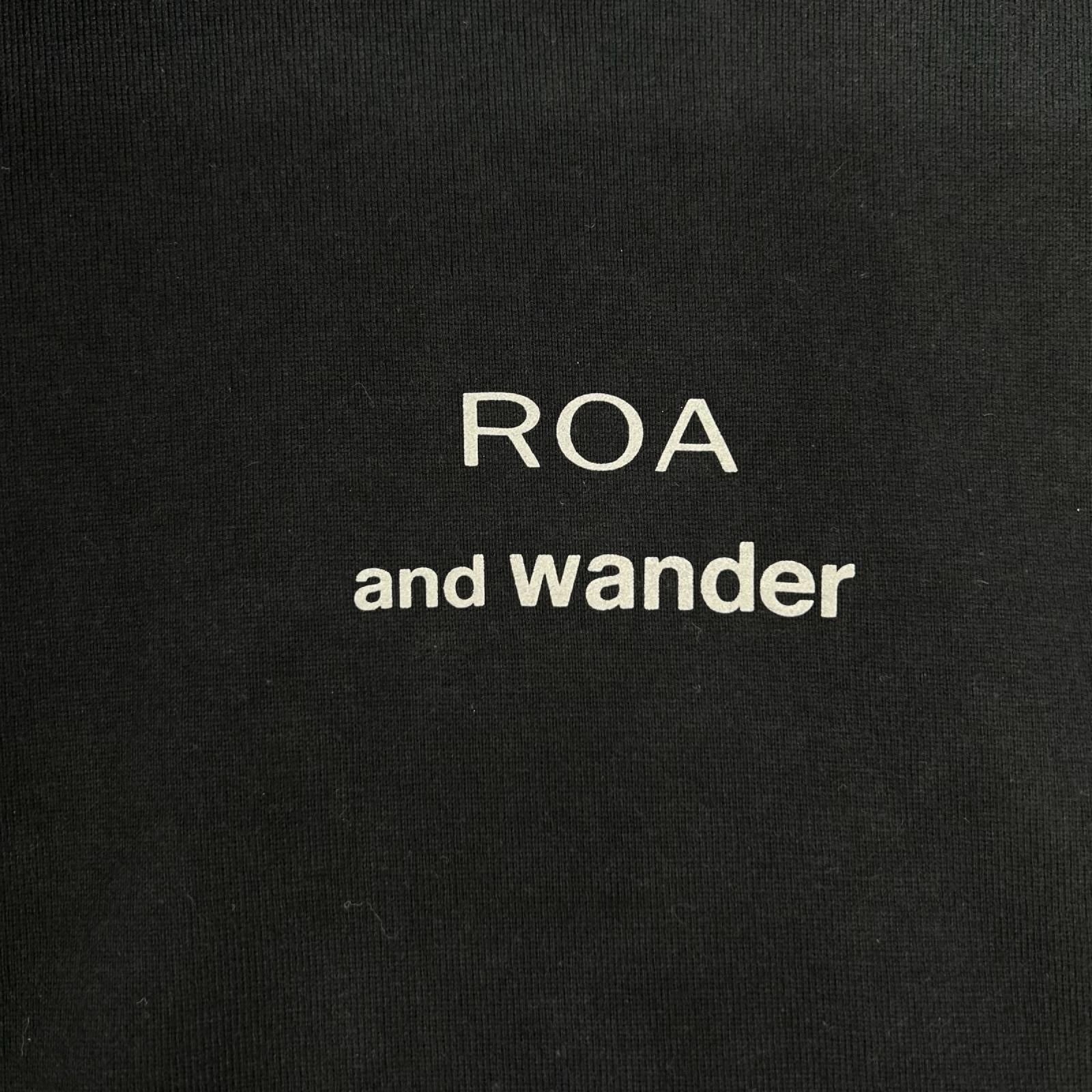 and wander アンドワンダー ×ROA 574‐6184517 ROA ブラック Tシャツ トップス