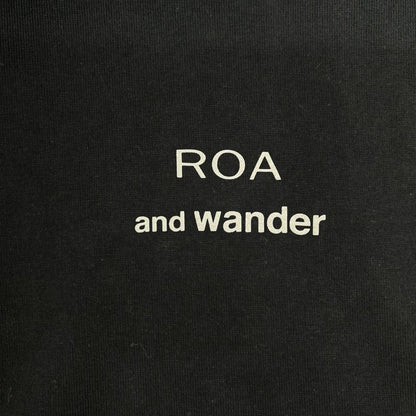 and wander アンドワンダー ×ROA 574‐6184517 ROA ブラック Tシャツ トップス