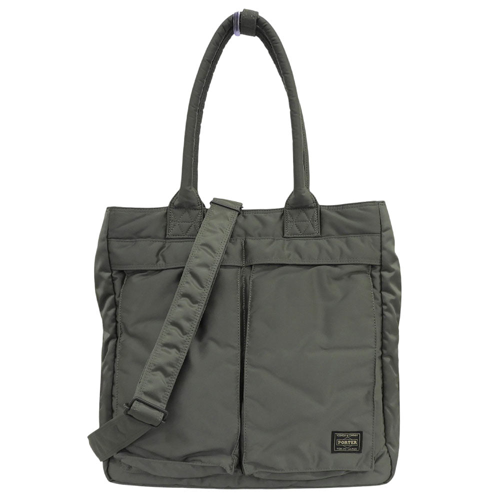 PORTER ポーター 美品 TANKER CARRYING TOTE BAG トートバッグ メンズ グリーン系 622-19839 トートバッグ