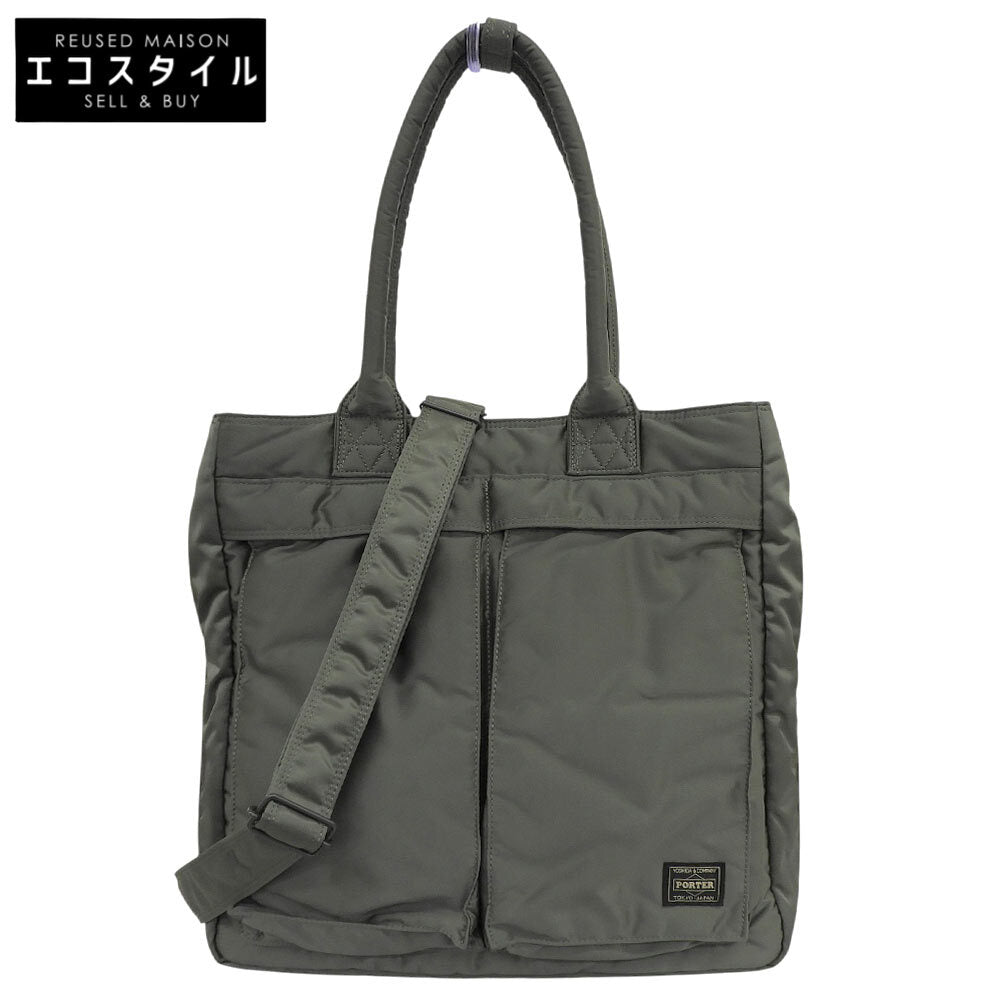 PORTER ポーター 美品 TANKER CARRYING TOTE BAG トートバッグ メンズ グリーン系 622-19839 トートバッグ