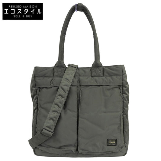 PORTER ポーター 美品 TANKER CARRYING TOTE BAG トートバッグ メンズ グリーン系 622-19839 トートバッグ