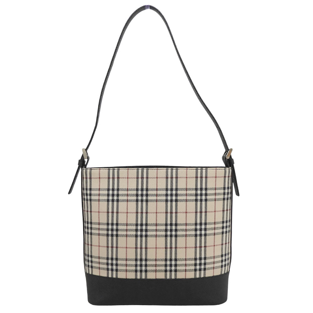 BURBERRY バーバリー ノヴァチェック ワンショルダーバッグ ショルダーバッグ レディース ブラック×ベージュ ショルダーバッグ