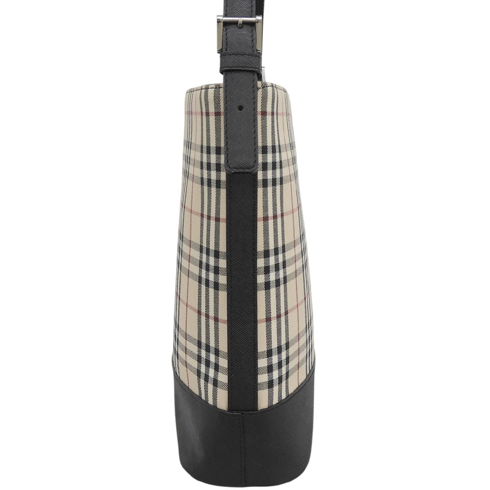 BURBERRY バーバリー ノヴァチェック ワンショルダーバッグ ショルダーバッグ レディース ブラック×ベージュ ショルダーバッグ