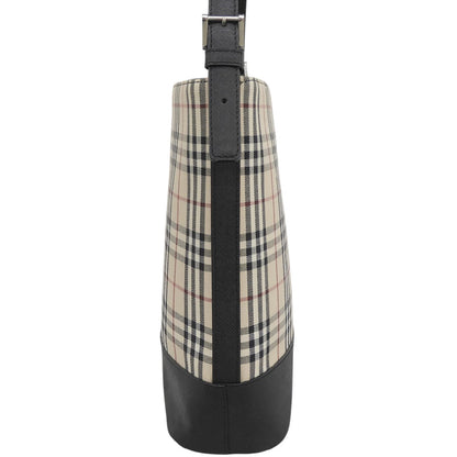 BURBERRY バーバリー ノヴァチェック ワンショルダーバッグ ショルダーバッグ レディース ブラック×ベージュ ショルダーバッグ