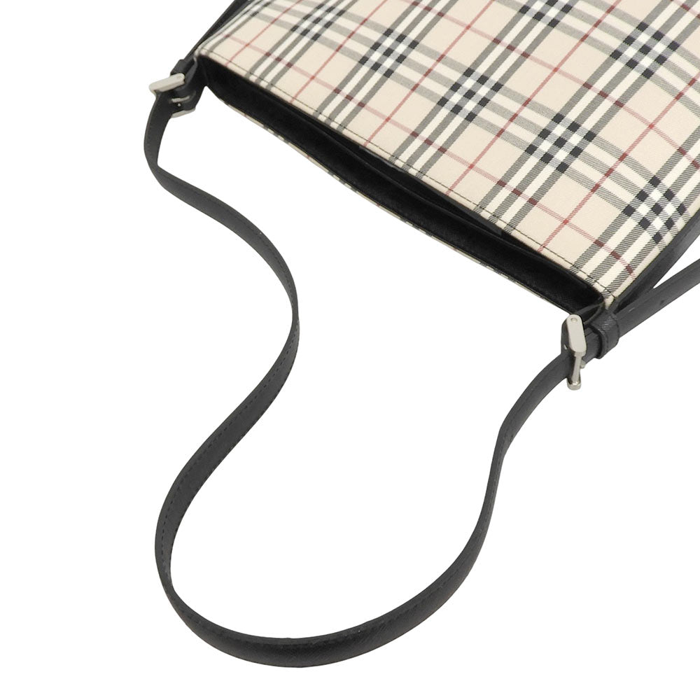 BURBERRY バーバリー ノヴァチェック ワンショルダーバッグ ショルダーバッグ レディース ブラック×ベージュ ショルダーバッグ
