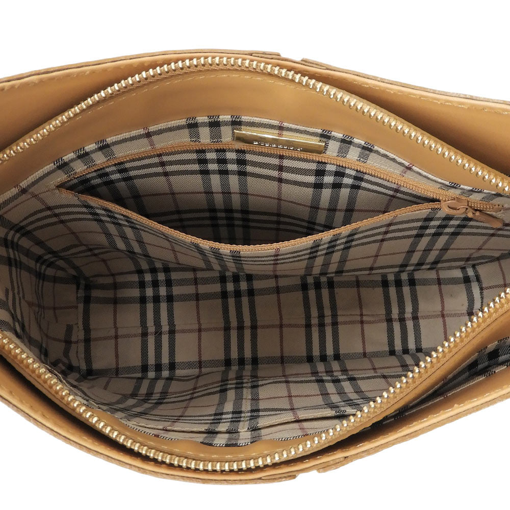 BURBERRY バーバリー 内側 ノヴァチェック ワンショルダーバッグ ショルダーバッグ レディース レザー ベージュ ショルダーバッグ