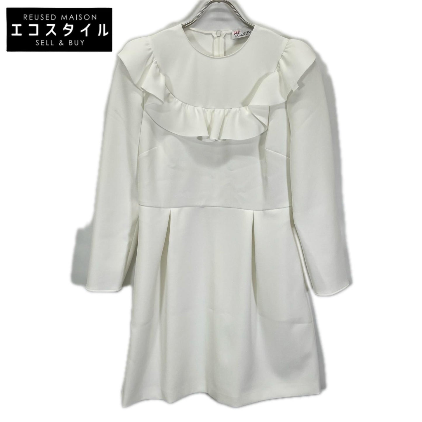 RED VALENTINO レッドヴァレンチノ ホワイト UR3VAS55 フリルデザイン ワンピース ワンピース