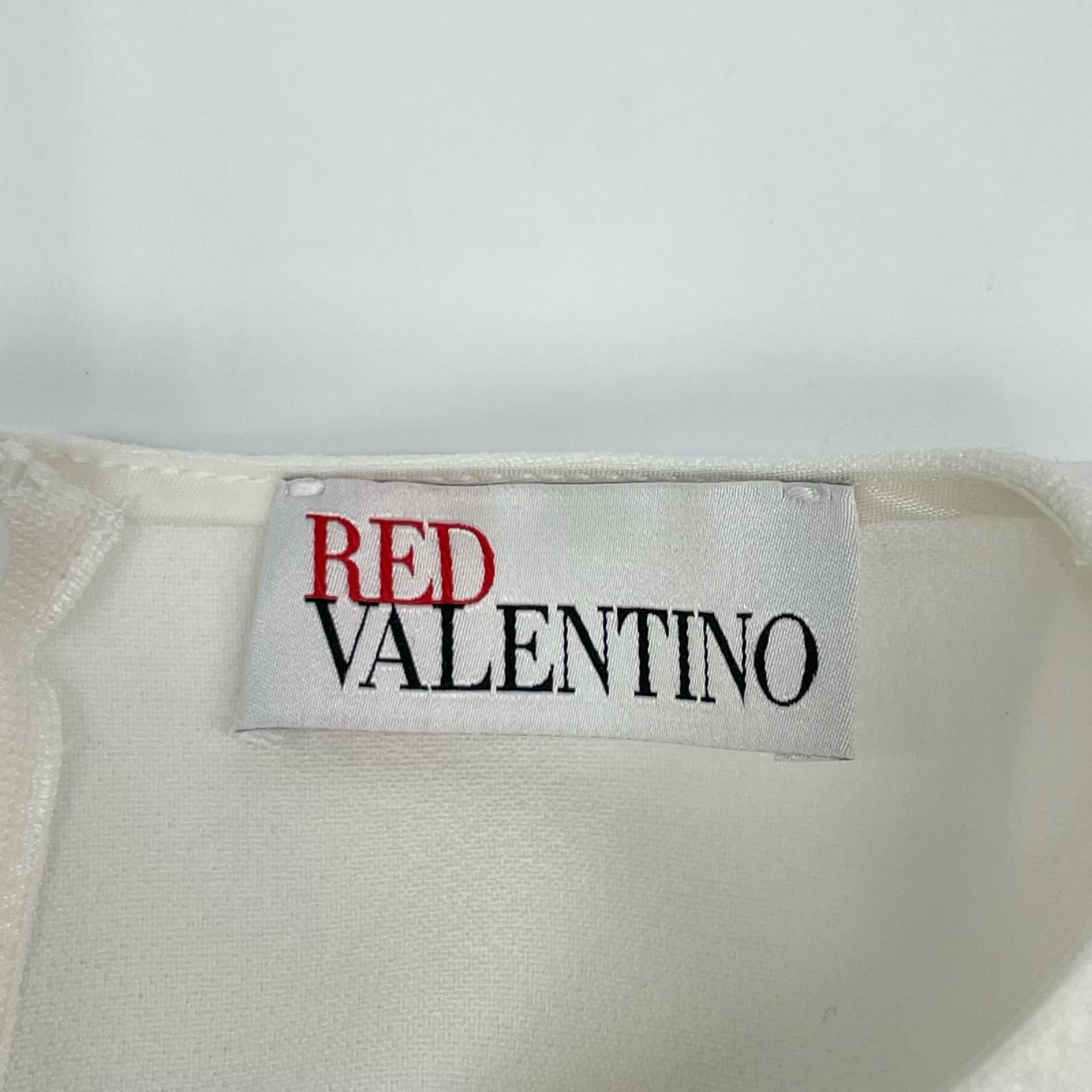 RED VALENTINO レッドヴァレンチノ ホワイト UR3VAS55 フリルデザイン ワンピース ワンピース
