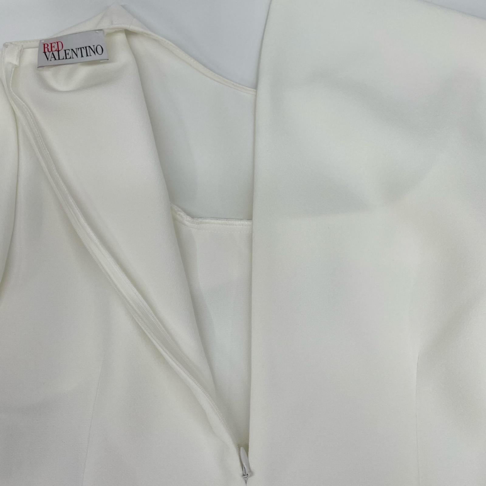 RED VALENTINO レッドヴァレンチノ ホワイト UR3VAS55 フリルデザイン ワンピース ワンピース