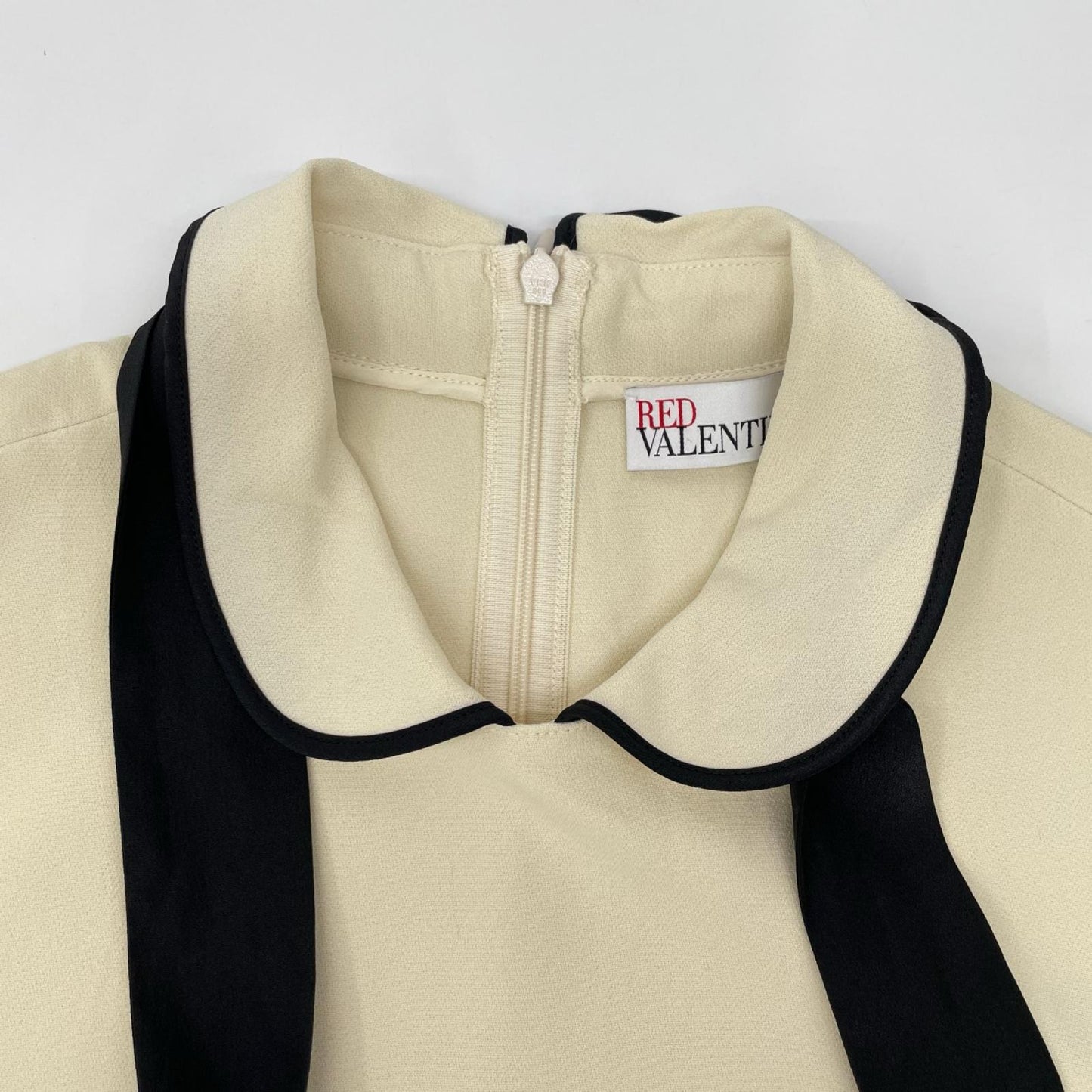RED VALENTINO レッドヴァレンチノ アイボリー P56100244 リボン襟付きワンピース ワンピース