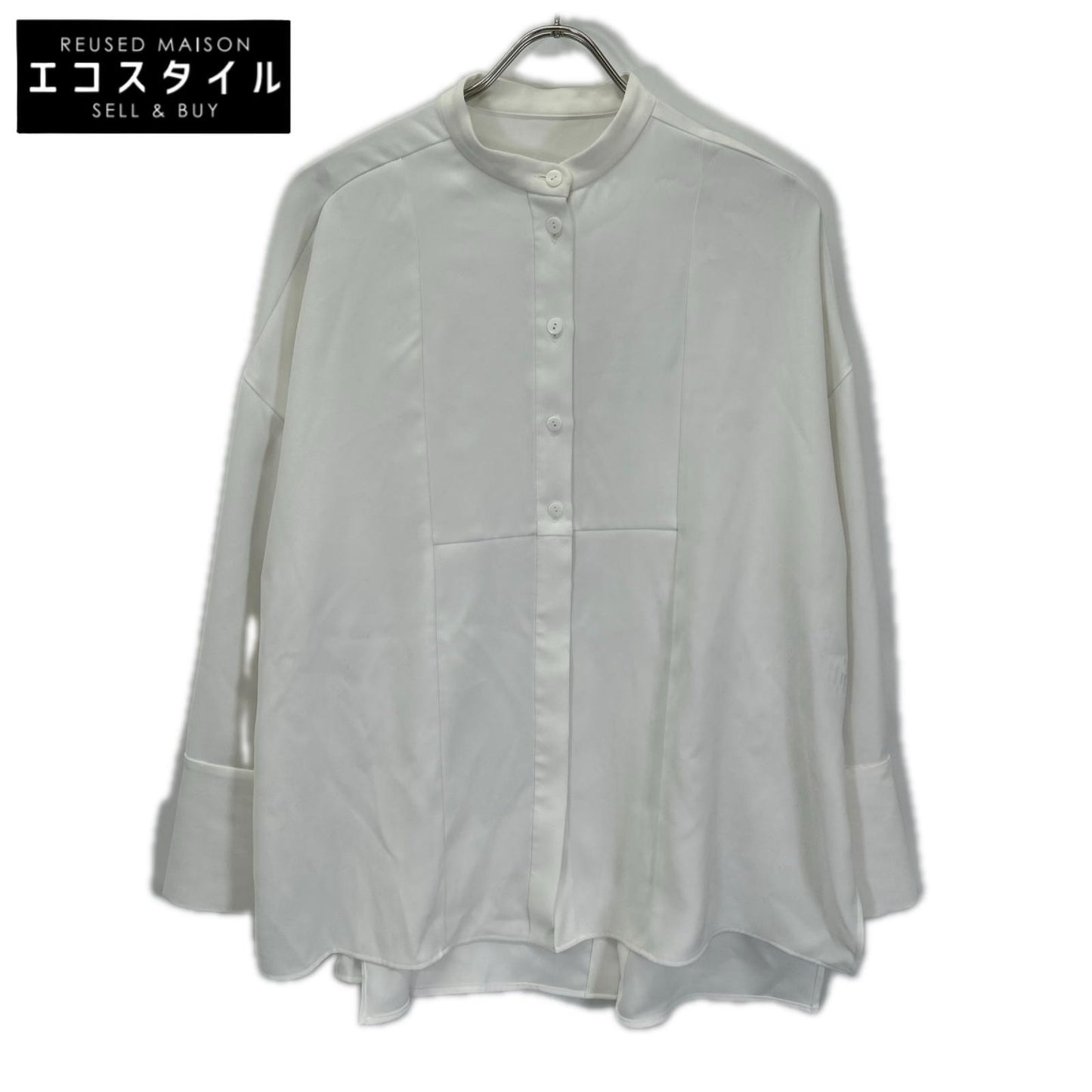 ENFOLD エンフォルド 25年 300IS230-2661 ホワイト SLIT SHIRT BLOUSE トップス