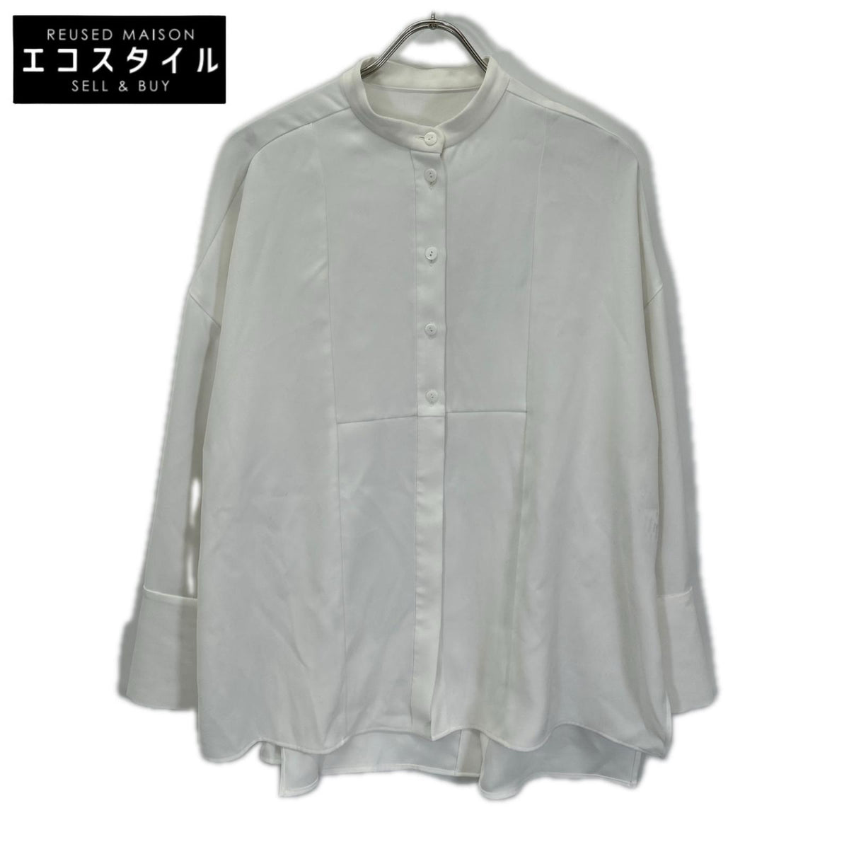 ENFOLD エンフォルド 25年 300IS230-2661 ホワイト SLIT SHIRT BLOUSE トップス
