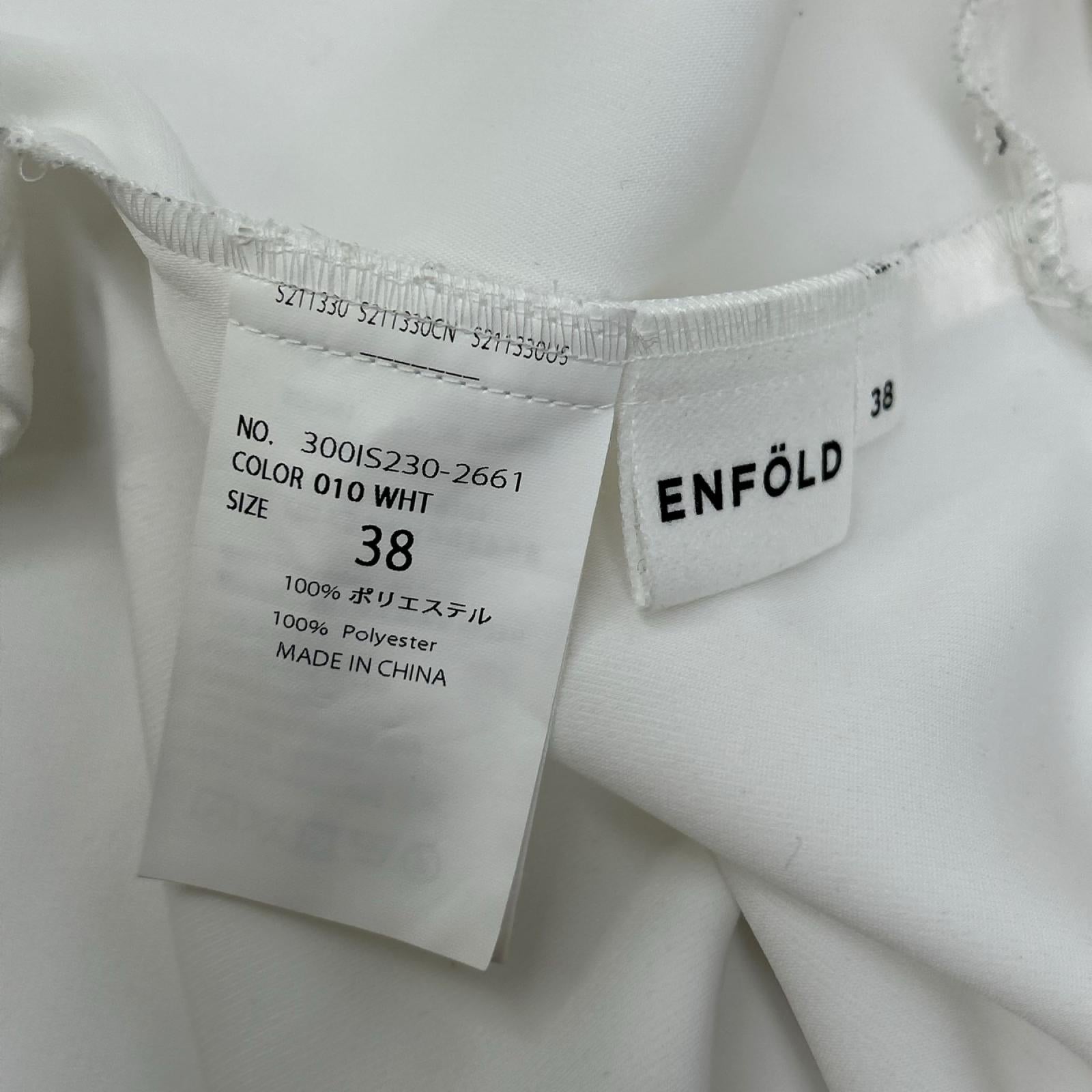 ENFOLD エンフォルド 25年 300IS230-2661 ホワイト SLIT SHIRT BLOUSE トップス