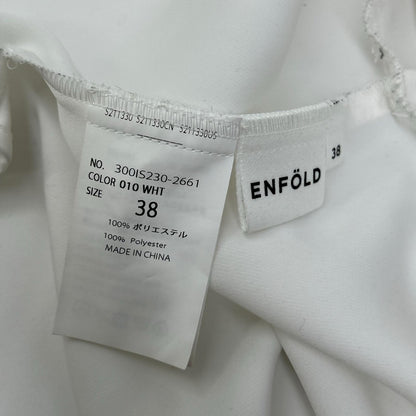 ENFOLD エンフォルド 25年 300IS230-2661 ホワイト SLIT SHIRT BLOUSE トップス