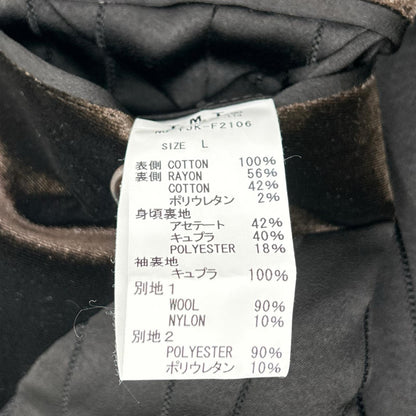 TMT ティーエムティー ブラウン ベロア ペイズリー 総柄 セットアップ スーツ セットアップ
