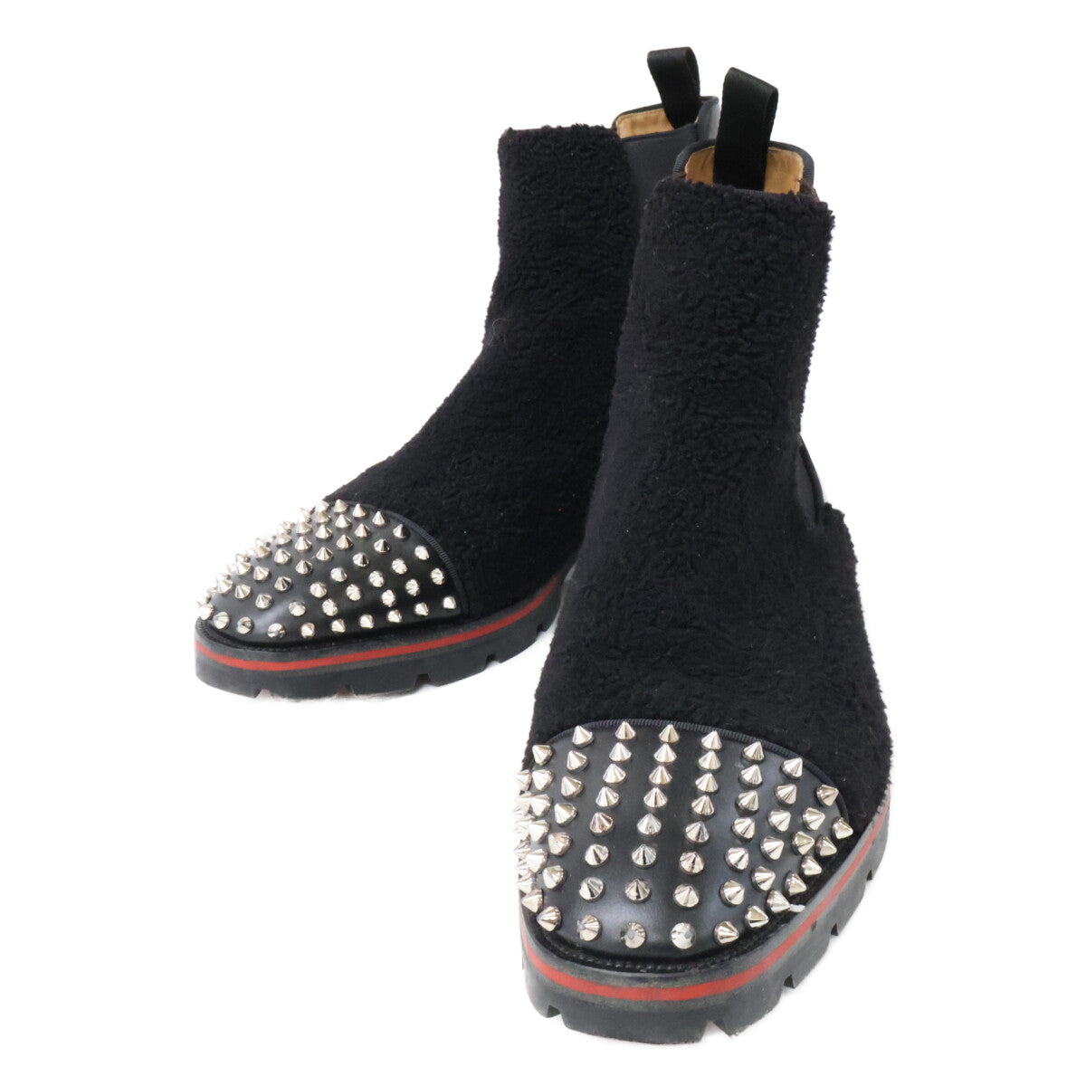 CHRISTIAN LOUBOUTIN クリスチャンルブタン 3211051 MELON SPIKES FLAT メロン スパイクス フラット カーフ/ブークレ チェルシーブーツ シューズ