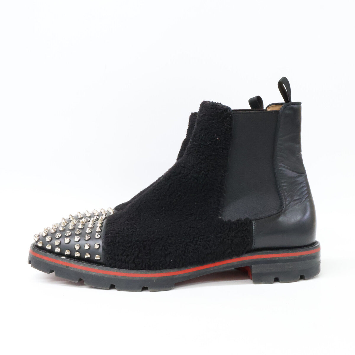 CHRISTIAN LOUBOUTIN クリスチャンルブタン 3211051 MELON SPIKES FLAT メロン スパイクス フラット カーフ/ブークレ チェルシーブーツ シューズ