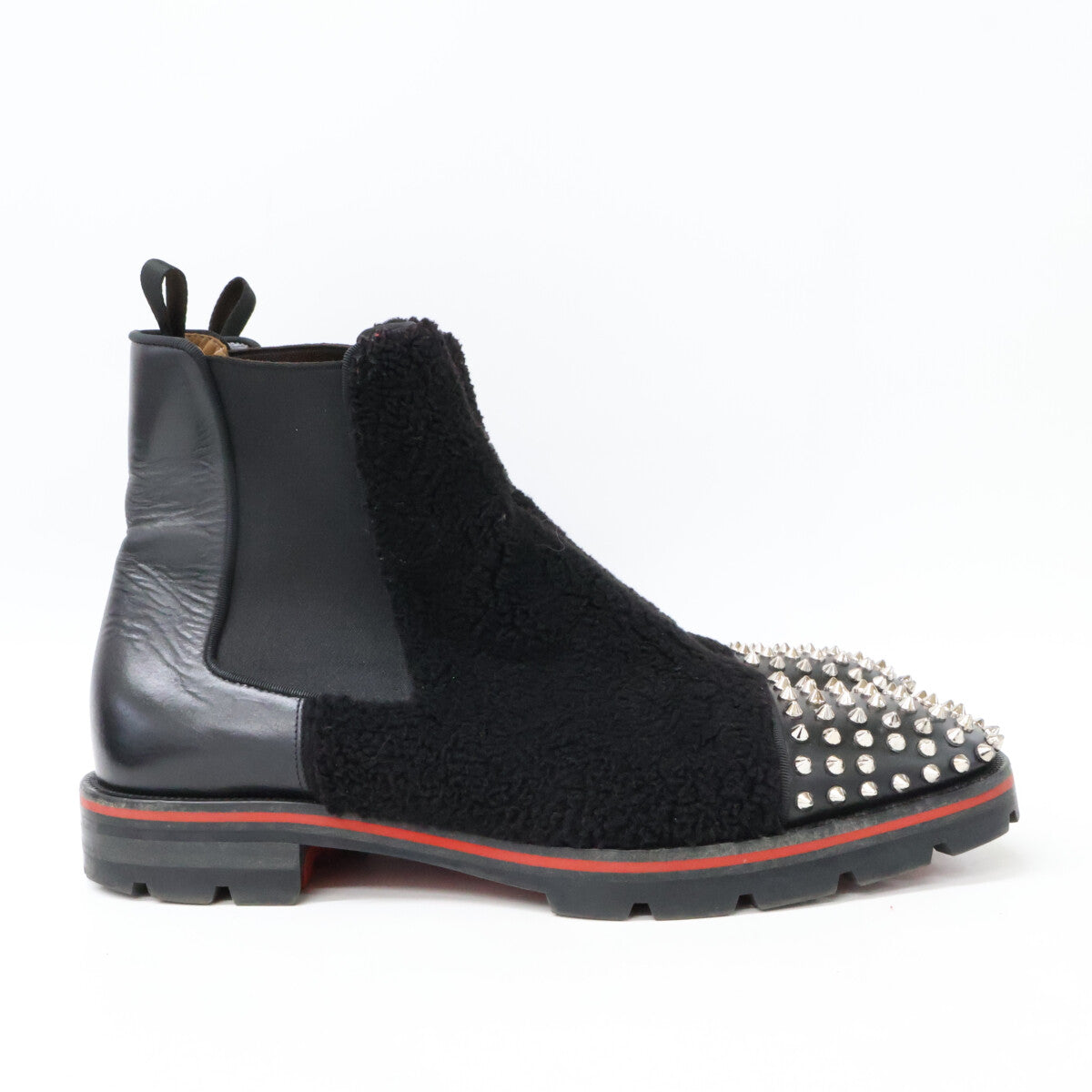 CHRISTIAN LOUBOUTIN クリスチャンルブタン 3211051 MELON SPIKES FLAT メロン スパイクス フラット カーフ/ブークレ チェルシーブーツ シューズ
