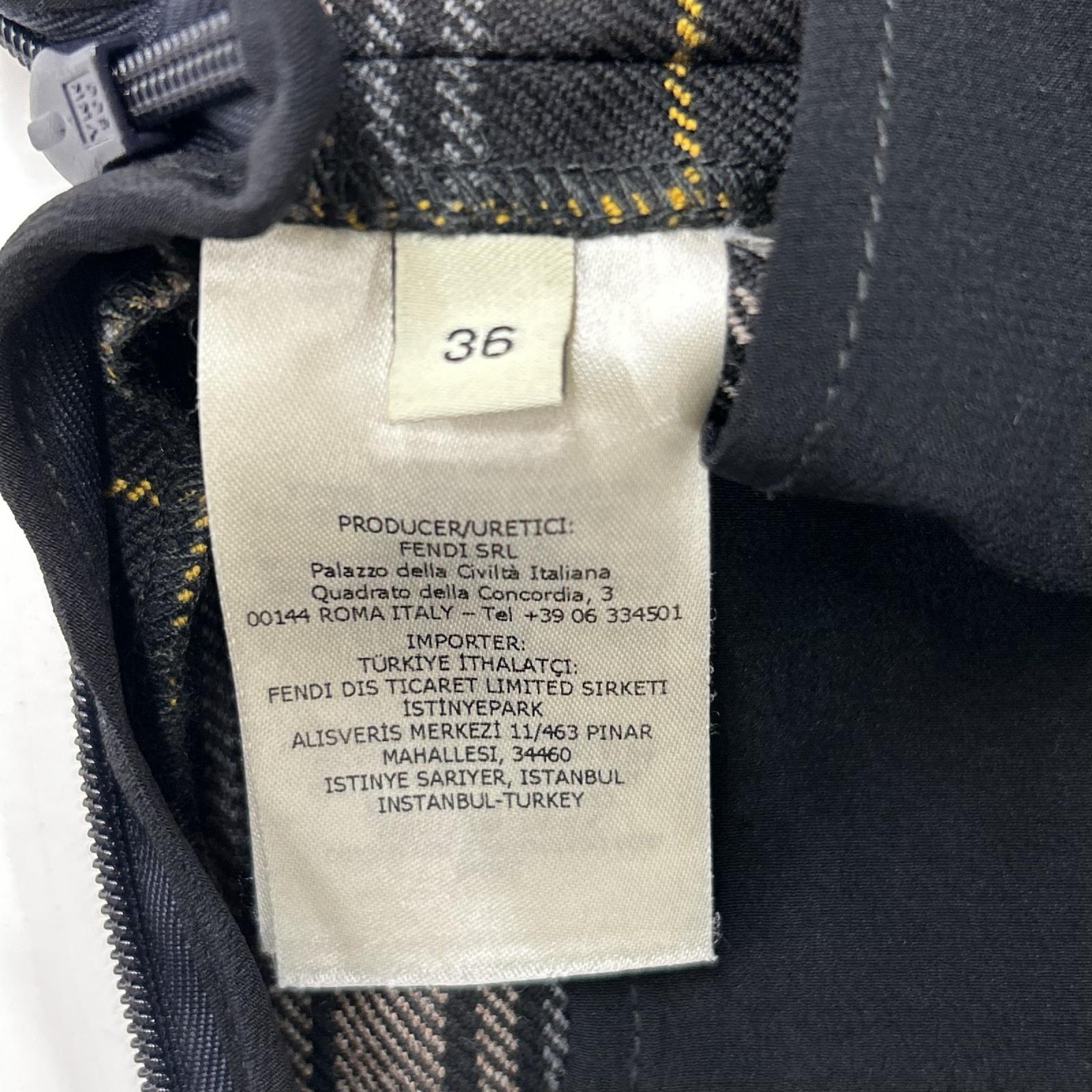 FENDI フェンディ 24年製 FR6611 チェック柄 キュロットパンツ ボトムス