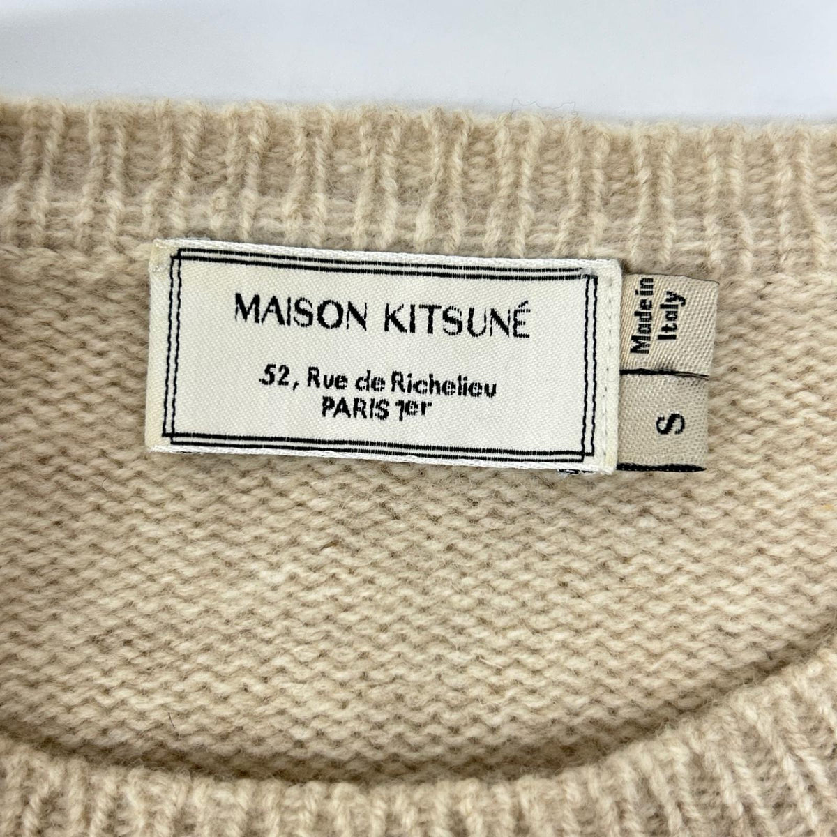 MAISON KITSUNE メゾンキツネ KMM-0667-B フォックスヘッド ニットセーター トップス