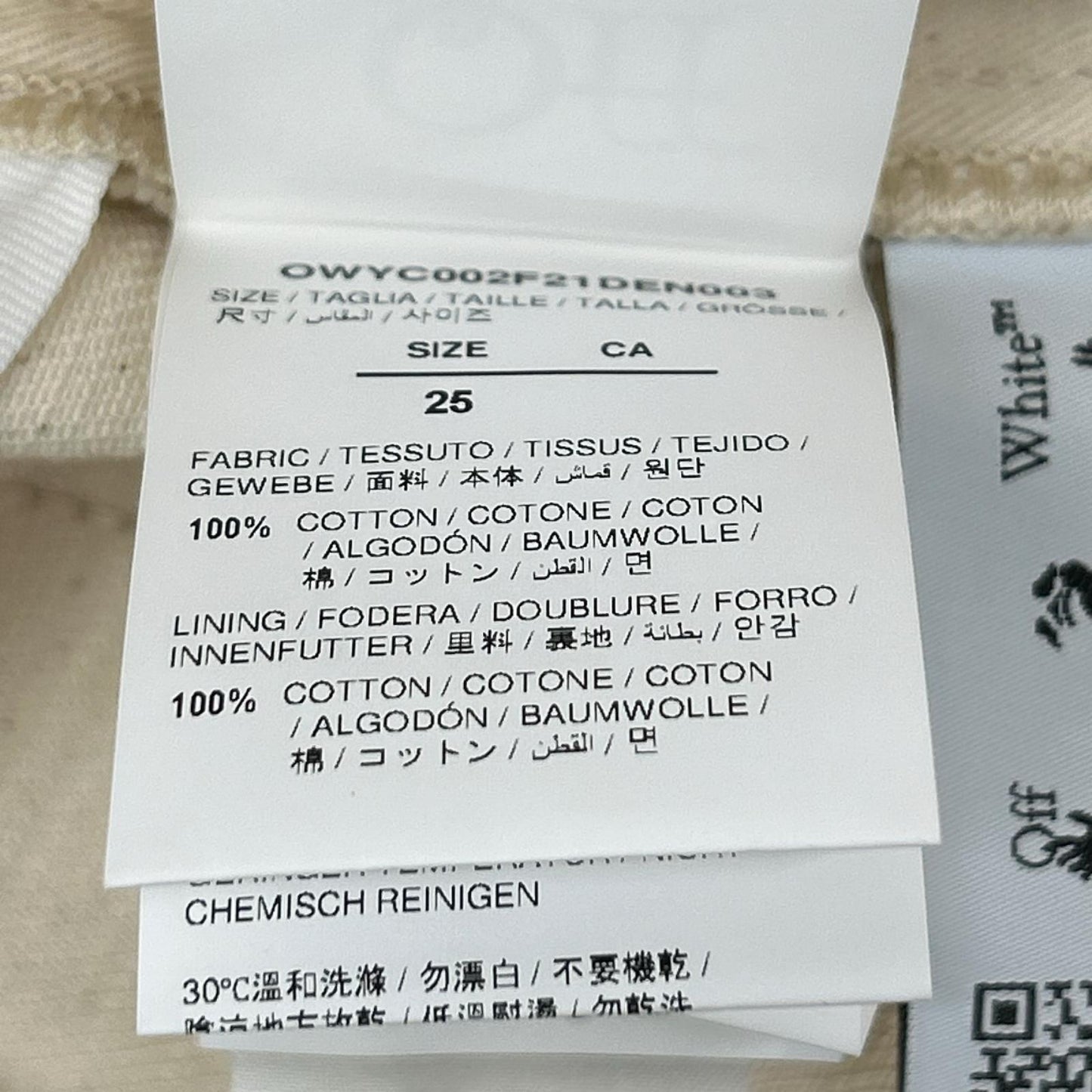 OFF-WHITE オフホワイト OWYC002F21DEN003 デニム ショートパンツ ボトムス