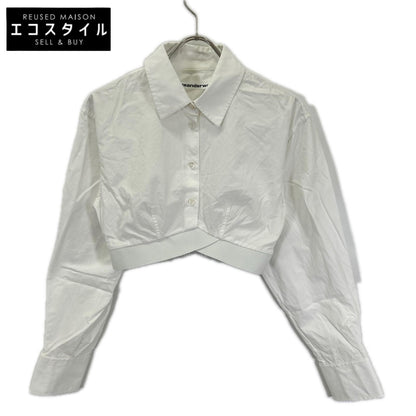 ALEXANDER WANG アレキサンダーワン 1WC1251976 ロゴエラスティック クロップドシャツ トップス